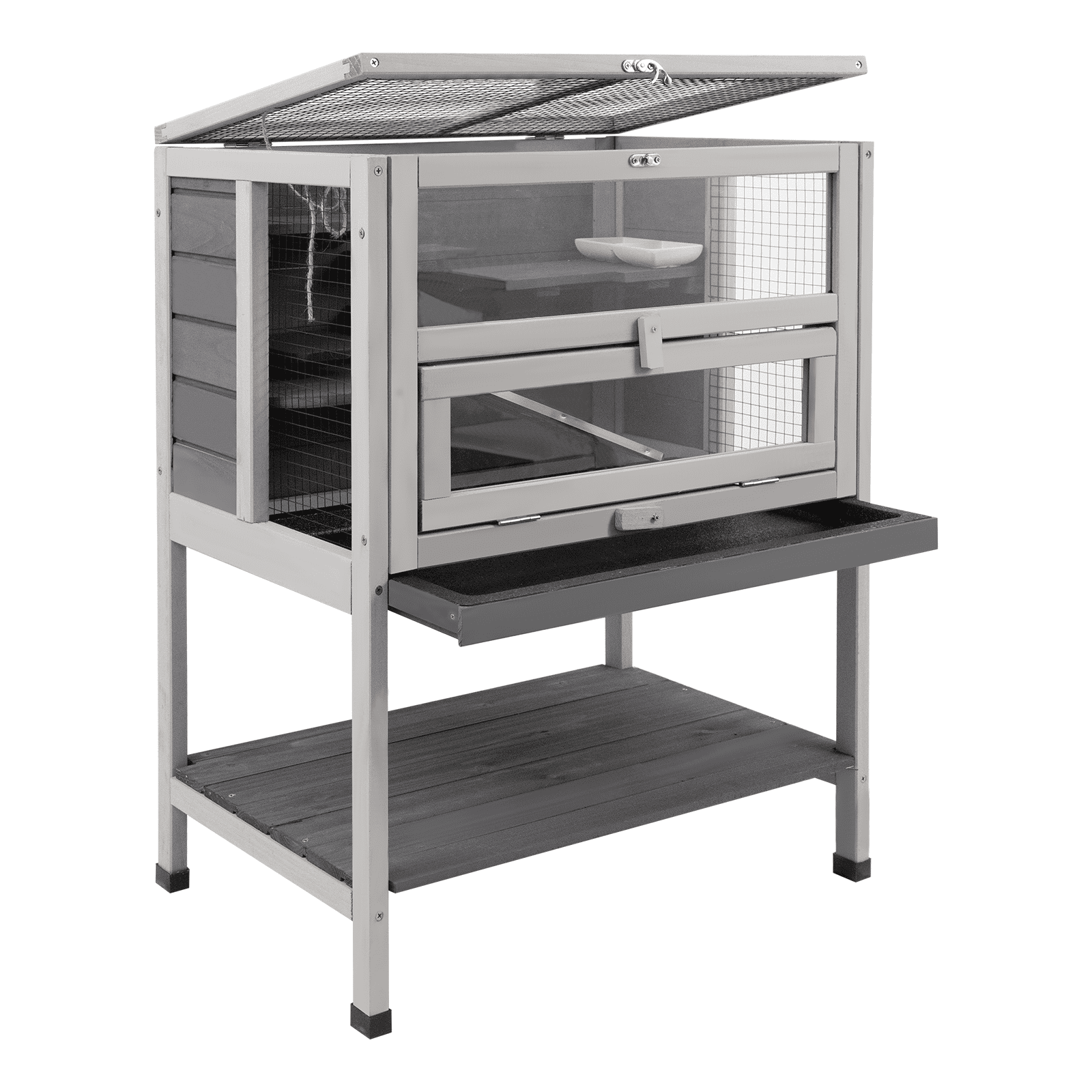 PetsCosset Large Wooden Hamster Cages, and Habitat with Food Bowl