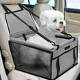 thumbnail image 1 of PetsHome Dog Car Seat Foldable Dog Car Booster Seat Waterproof Breathable Oxford Travel Bag for Small to Medium Dogs, Puppies, and Pets-Pure Grey, 1 of 9