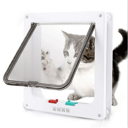 PetsN'all Small Cat Flap Door, Weather-Resistant, Magnetic, with Screws and Installation