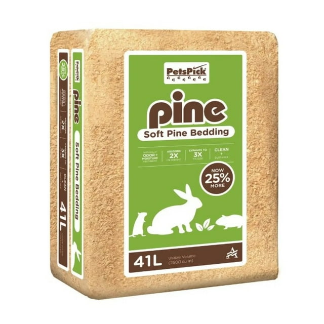 PetsPick Kiln Dried Soft Pine Bedding For Small Pets, 41L