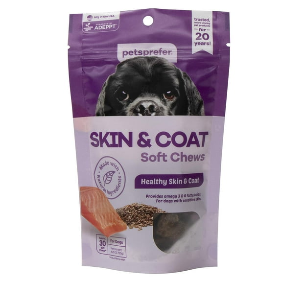 PetsPrefer Skin & Coat Soft Chews w/ ADEPPT, 30 ct