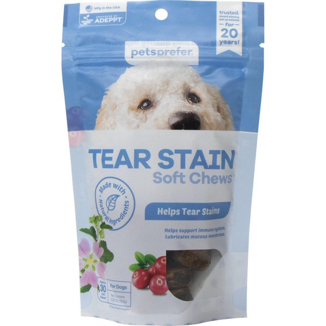 PetsPrefer Tear Stain Removal Pork Flavor Soft Chew Dog 30ct