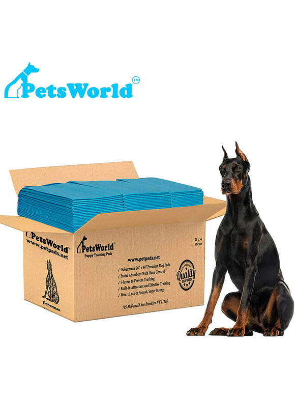 PetsWorld Economy Value Puppy Training & Potty Pads (28x34 inch) 200 Count