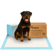 PetsWorld Extra Large Potty Pads for Dogs (30x36 inch) 50 Count, 5 Layer Disposable Pads