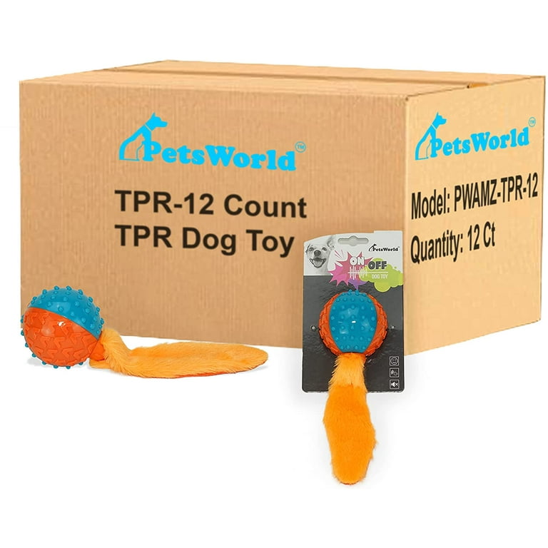 PetsWorld TPR Squeaky Dog Fetch Ball for Small Medium and Large Dogs 12 Ct Walmart