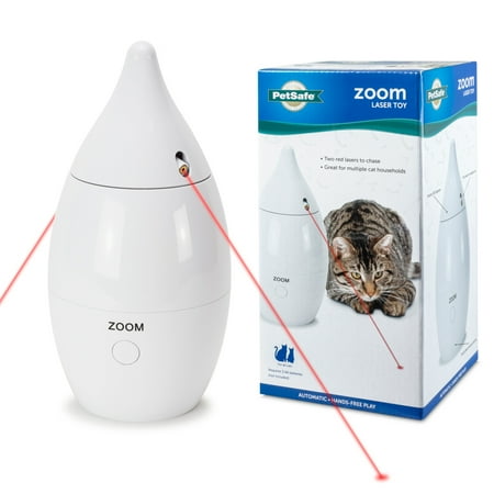 PetSafe Zoom Rotating Laser Cat Toy Includes 2 Interactive Laser Lights