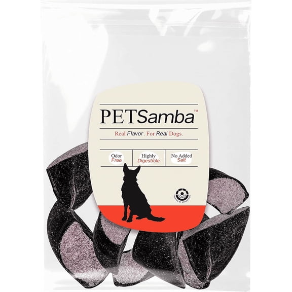 Petsamba Premium 8PK Stuffed Hooves. All-Natural, Grass-Fed, Natural beef Odor, Non-GMO, Grain-Free, Fully Digestible Dog Chews - Perfect for Puppies, Small, and Senior Dogs