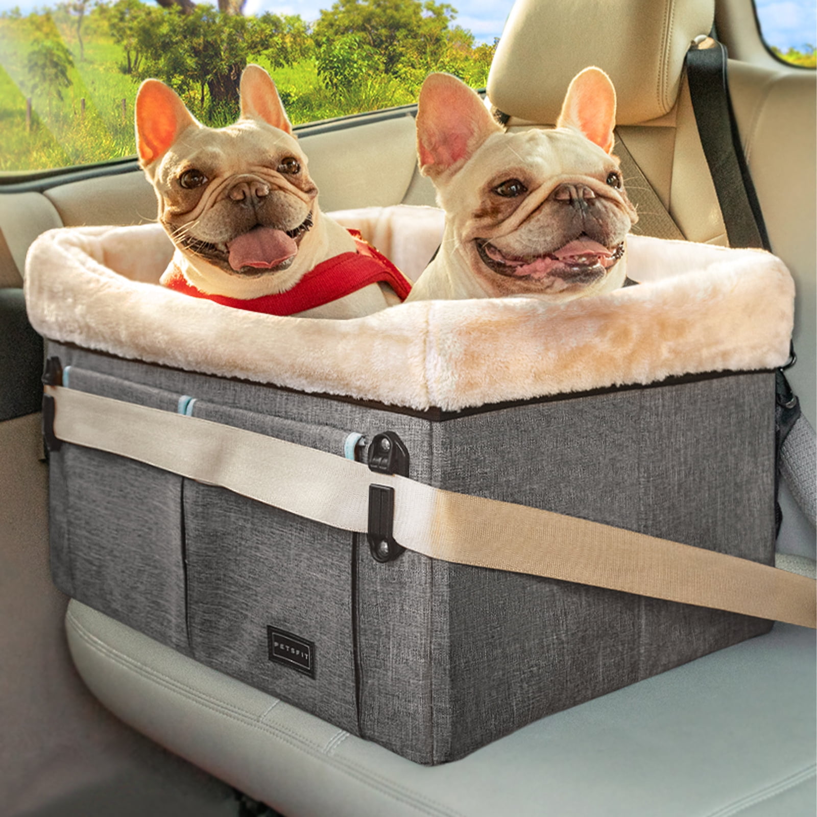 Petsfit Dog Car Seat Medium Sized Dog or 2 Small Dogs with Patent ...