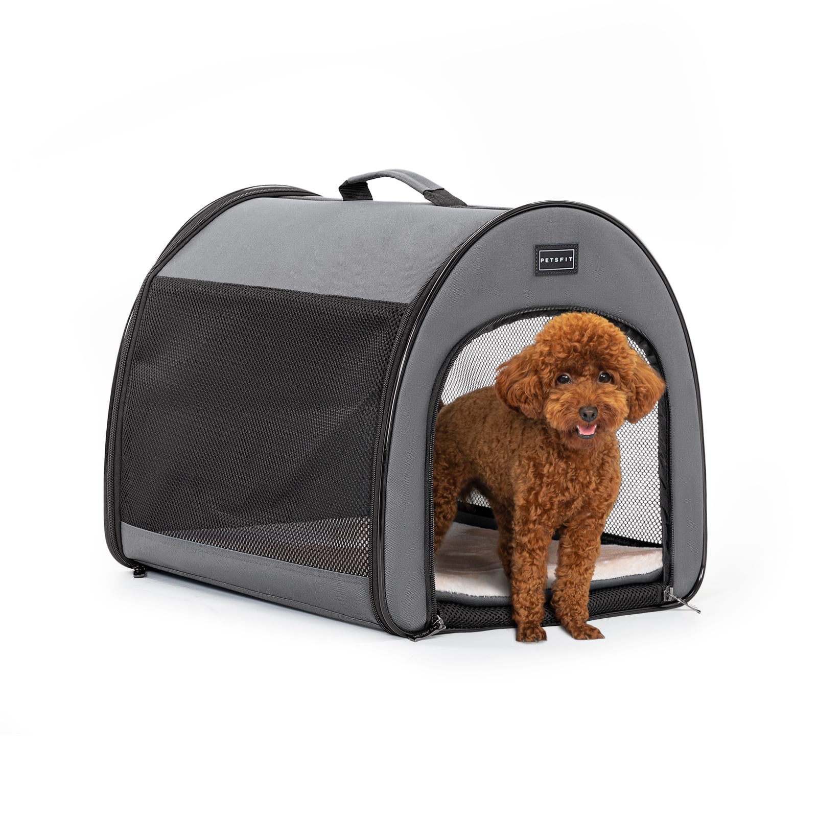 Petsfit Dog Travel Crate,Arch-Designed Collapsible Dog Crate with a ... - Travel Dog Crates With A Ventilation System