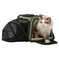 thumbnail image 1 of Petsfit Expandable Cat Carrier Dog Carrier,Airline Approved Soft-Sided Portable Pet Travel Washable Carrier for Kittens,Puppies,Removable Soft Plush mat and Pockets,Locking Safety Zippers, 1 of 10