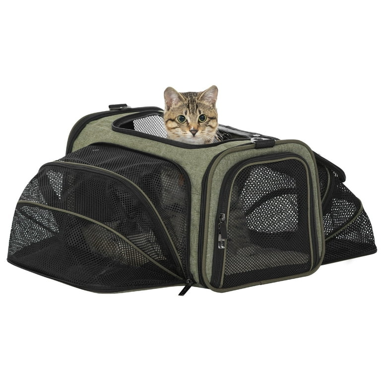 Petsfit Expandable Cat Carriers, 16 Inch Airline Approved Pet