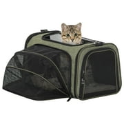 Petsfit Expandable Pet Carrier Small Cat Carrier Airline Approved, 16X10X9 Inches Soft-Sided Portable Small Animal Travel Bag