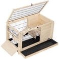 thumbnail image 1 of Petsfit Rabbit Hutch Pet House for Small Animals ，Guinea Pig Cage Spruce Wood Rabbit Hutch Ramp for Enter and Out, 1 of 6