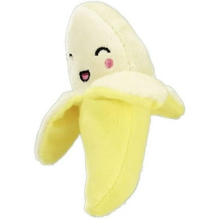 Multipet Smiling Dog Loofa Pals Latex Plush Dog Toy, Banana Shaped