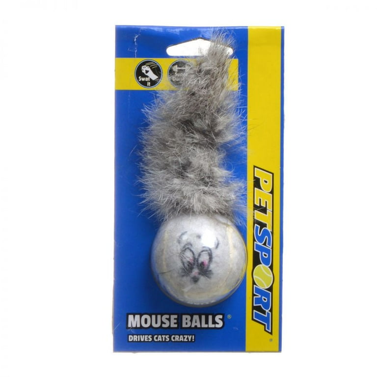 PetSport Mouse Ball Catnip Scented With Easy To Drag Tail For Cats