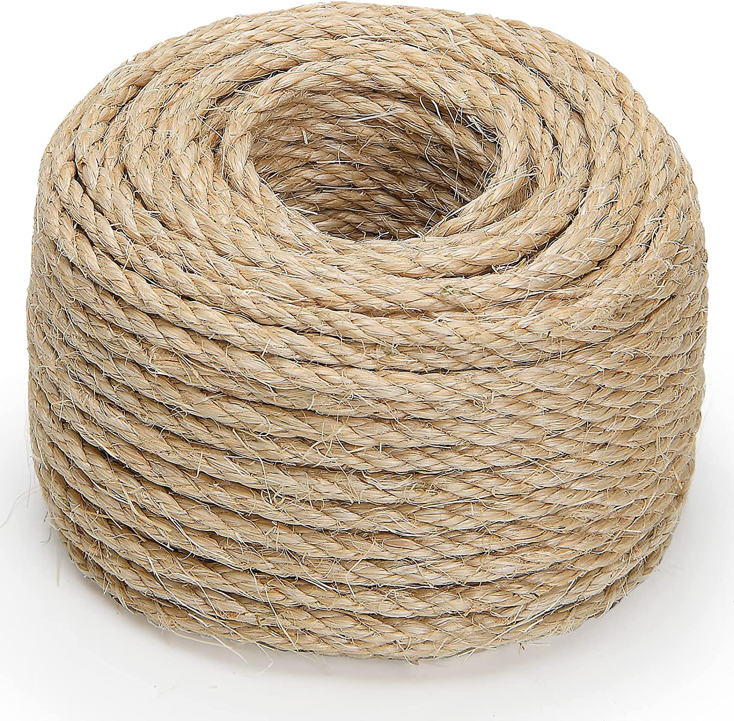 Hyper Tough Item 8010LHT, Sisal Twisted Rope, Natural Color, 1/4" x