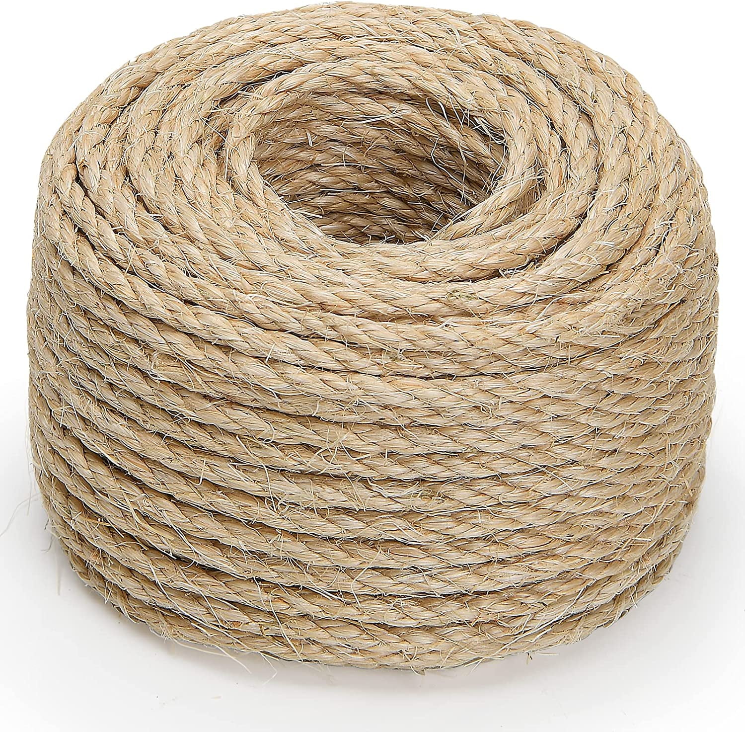 Petsrepublic 1/4'' Craft Sisal Rope, 164' Long, Pet Friendly, Strong