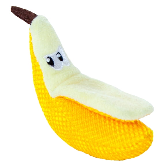 Catstages Dental Banana Cat Toy with Catnip, Interactive Chew for Healthy Teeth and Gums, Engages Hunting Instincts, Durable Indoor Play for Cats, Yellow