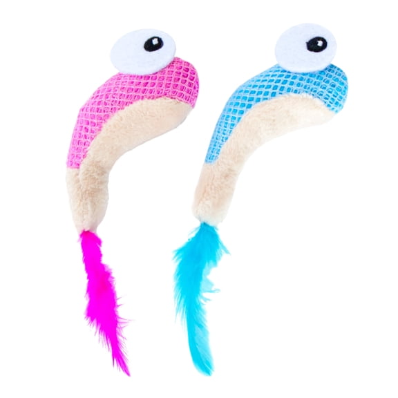 Catstages Dental Shrimpies Clean Teeth Dental Chew Cat Toy, Multicolor, Shrimp