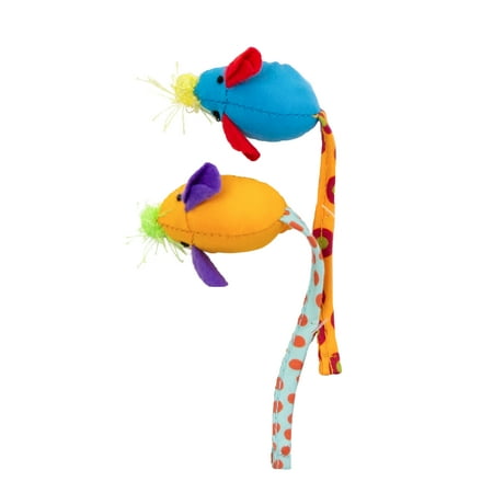 Petstages Twice Mice Catnip Mouse Cat Toy, Multi, One-Size