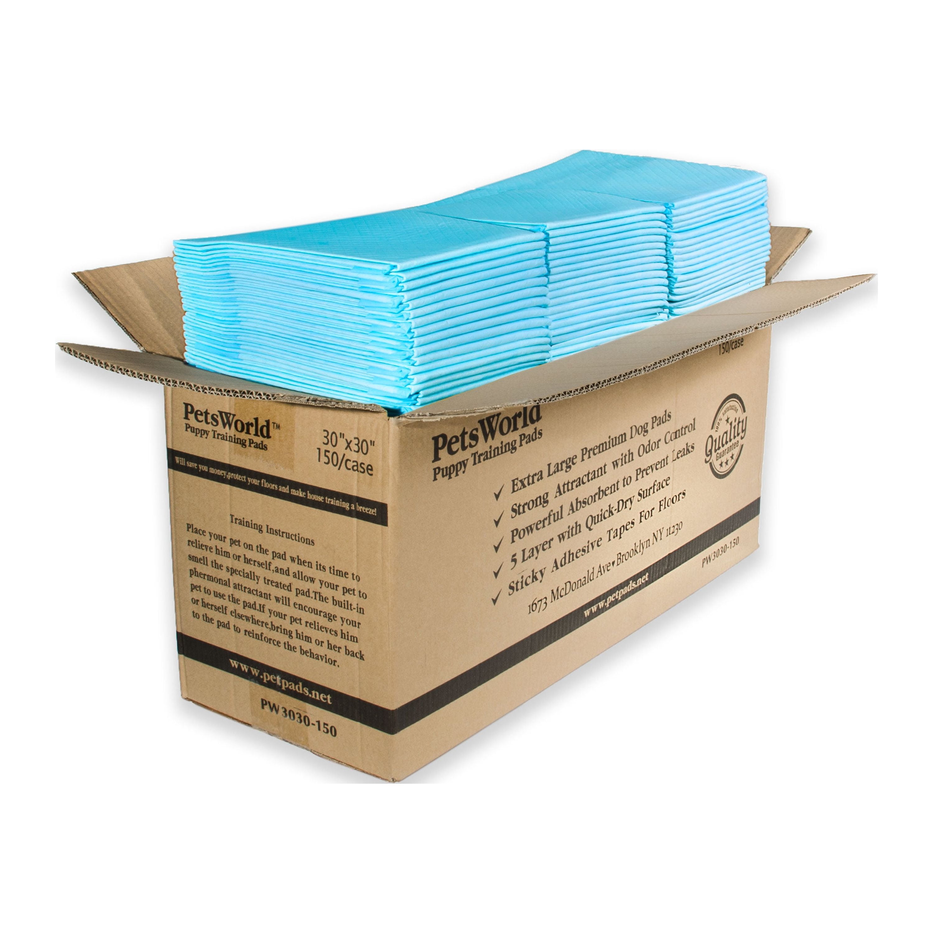 Petsworld xxl heavy absorbent dog puppy training pads, 30 in x 30 in