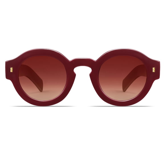 Pett Retro round polarized sunglasses for men and women in red