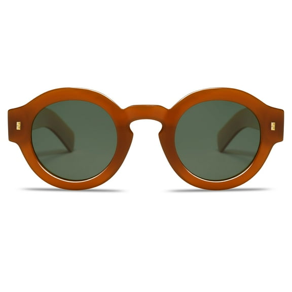 Pett Retro round polarized sunglasses for men and women in red