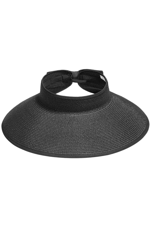 Women's Hats UPF 50+ Wide Brim Roll-Up Straw Sun Hat