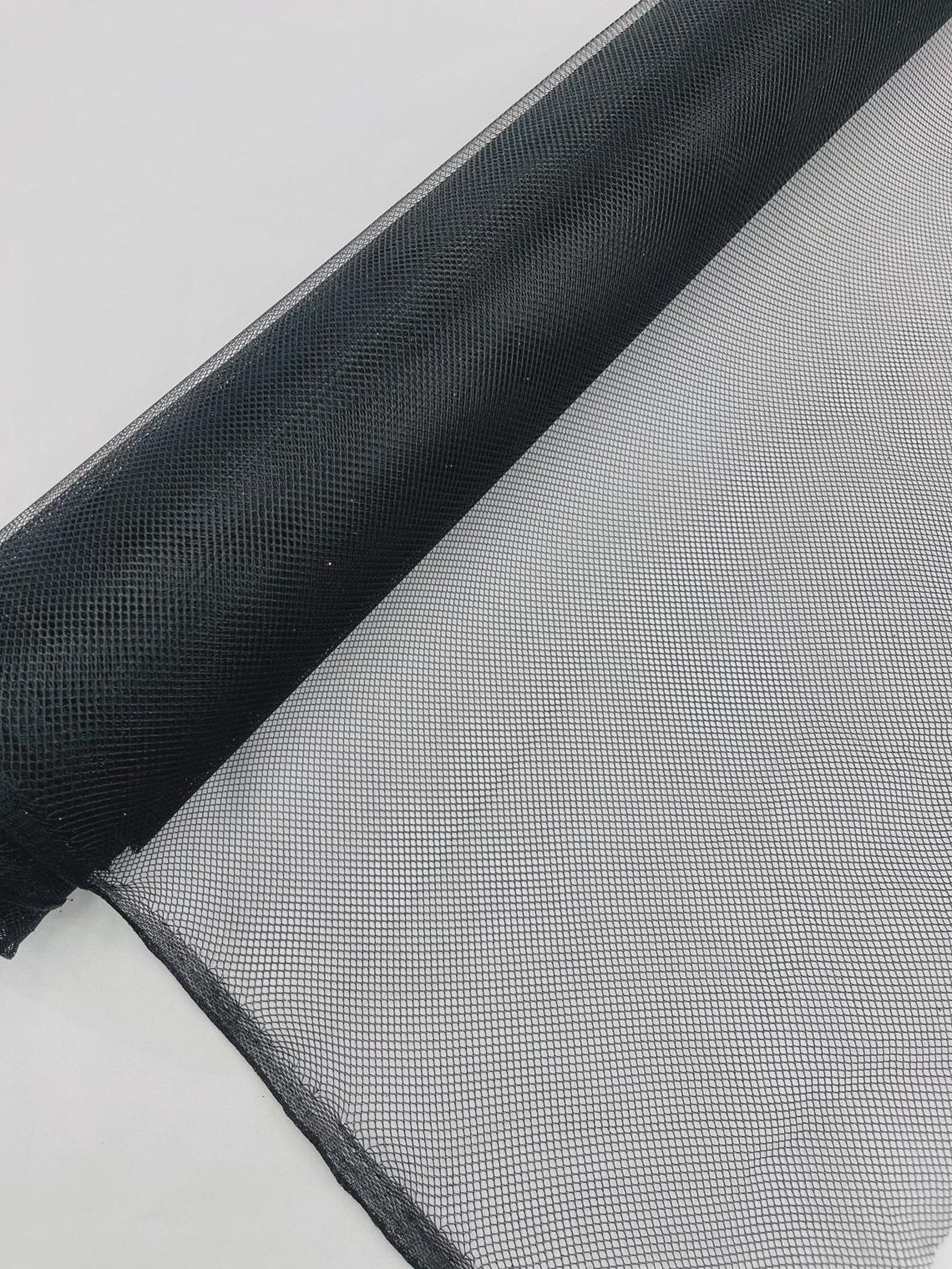 Petticoat Crinoline Net Fabric 56” Wide – Stiff Mesh for Gowns, Dresses & Costumes | Valentina Textile Inc (5 Yard, Black)