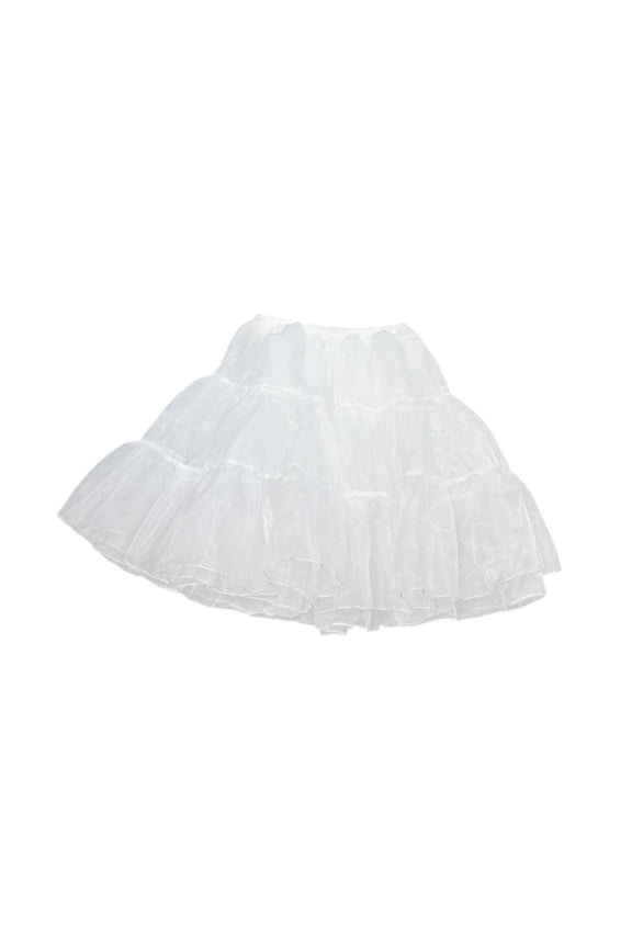 Petticoat Slip Skirt Crinoline Soft Organza Material 60cm Length for Women Prom and Cosplay