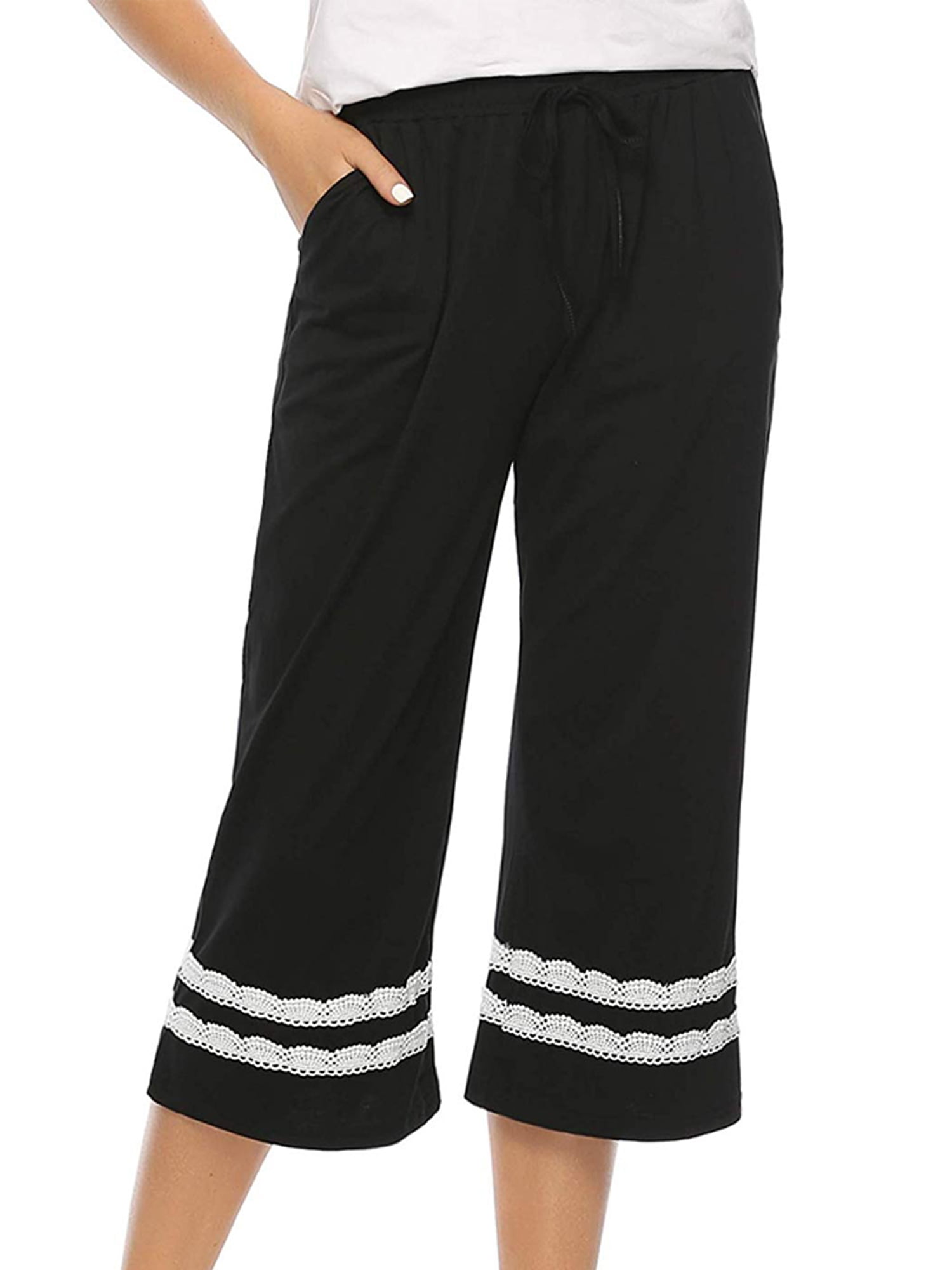 Pettipant Half Slip for Women Bloomers Wide Leg Lace Pajama Pants - Walmart.com