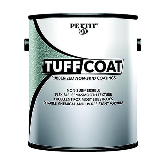 Pettit 3712TCSS5G Tuff Coatâ„¢ Rubberized Non-Skid Coating, Semi-Smooth Texture - Non Submersible, Light Gray Gal.