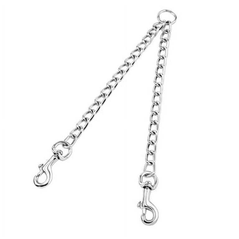 Pettom Heavy Duty 2 Way Dog Lead Metal Chain Double Pet Clip Leash  Coupler(S 3.0mm*50cm Double Leash, Silver) - Walmart.com