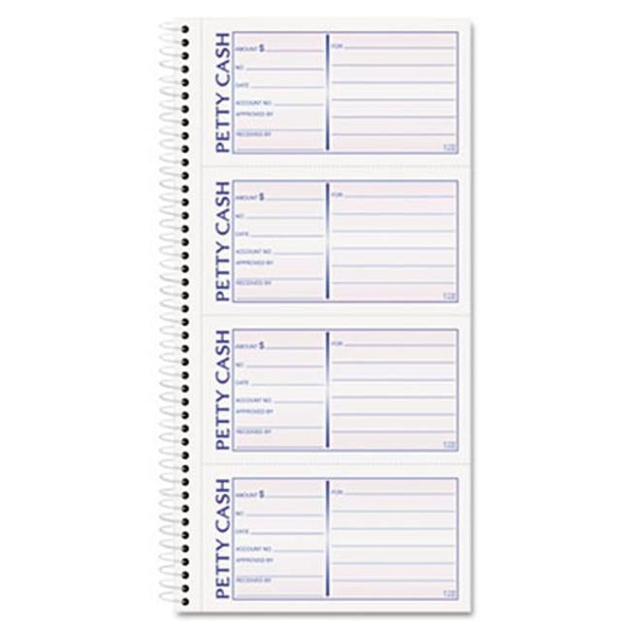 Petty Cash Receipt Book- 5-1/2 x 11- 2-Part Carbonless- 200 Sets/Book