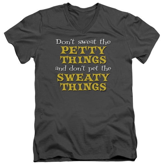 - Petty Things - Slim Fit V Neck Shirt - Small