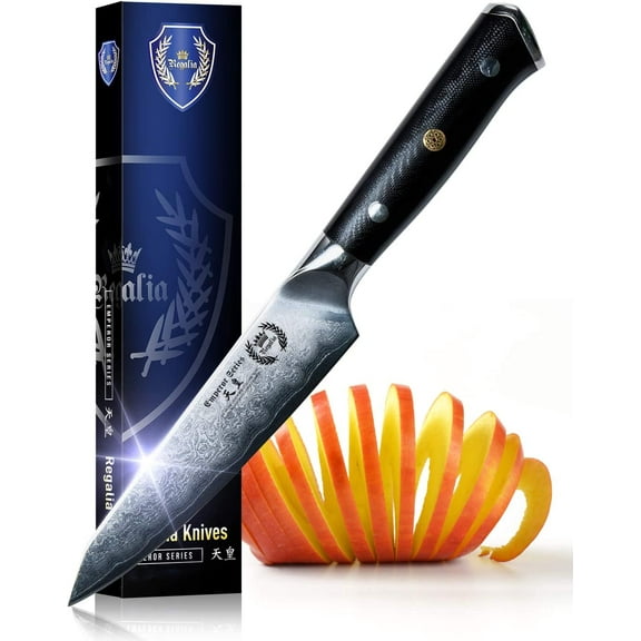 Petty (Utility) Knife - Best Professional Quality 6 Inch Japanese AUS10 67-Layer High Carbon Damascus Stainless Steel - Razor Sharp Full Tang Blade & Ergonomic G10 Handle