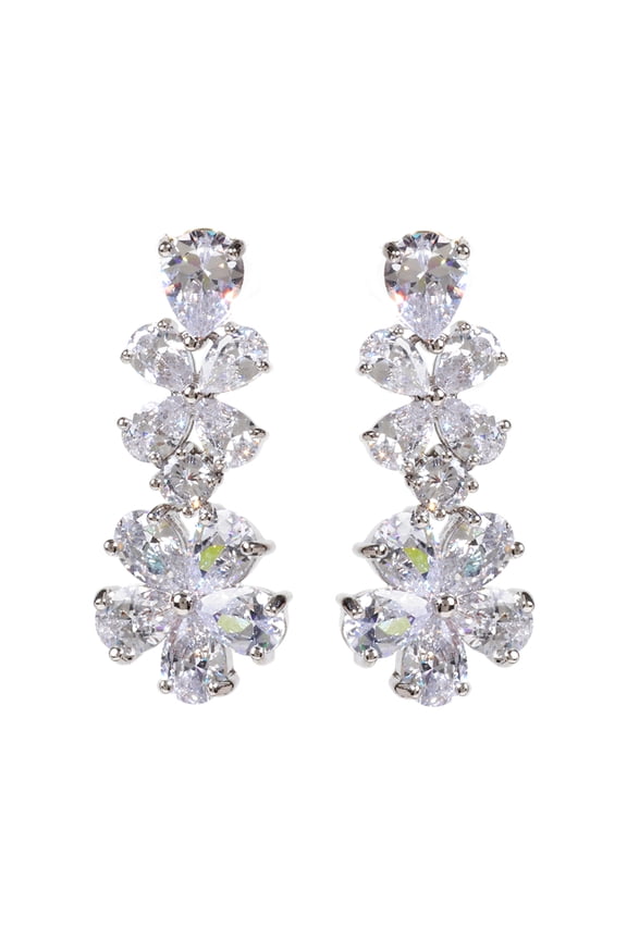 Petunia CZ Flower Earring