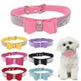 thumbnail image 1 of Petwishup Crystal Dog Collar with Bow Tie Rhinestone Puppy Collars Bling for Cat Dogs,25Size Available, 1 of 6
