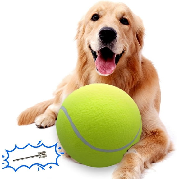Petwishup Giant Tennis Ball Dog Tennis Ball Large Pet Chew Toy for Outdoor/Indoor Sports Dog Ball Gift with Needle