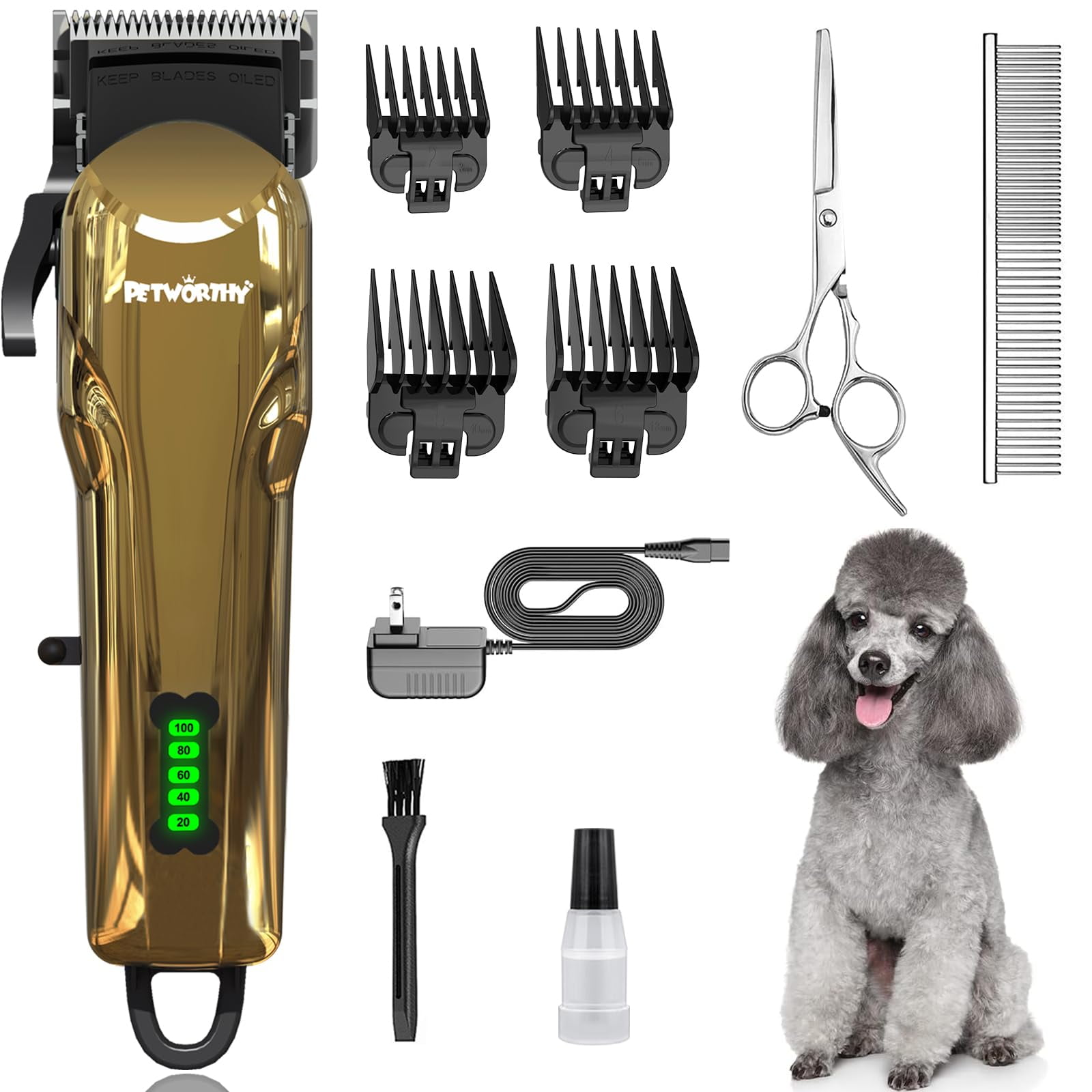Petworthy Dog Clippers OIF8 Grooming Dog Grooming Kit Heavy Hair