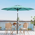 thumbnail image 1 of Petyee 10FT Patio Umbrella,Outdoor Market Table Umbrella with Crank Lift & Push Button Tilt,8 Ribs,Lake Blue, 1 of 7