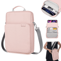 Petyoung 9-11" Tablet Sleeve Bag Case with Shoulder Strap for iPad 10.2 2021-2019, iPad 10th 2022, iPad Air 5/4 10.9, iPad Pro 11 2022-2018, Galaxy Tab S9/S8/A8/A7 2023, Pink