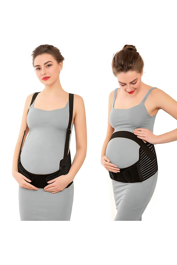 Pregnancy Support Maternity Belt, Breathable Elastic Abdominal and Back Support, Relieves Discomfort, XL
