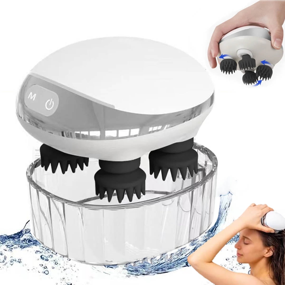 Petyoung Electric Scalp Massager, Heated Head Kneading 88 Massage Nodes, 2 Styles \u0026 3 Speed Modes, Body for Deep Cleansing, Relief, Hair Growth