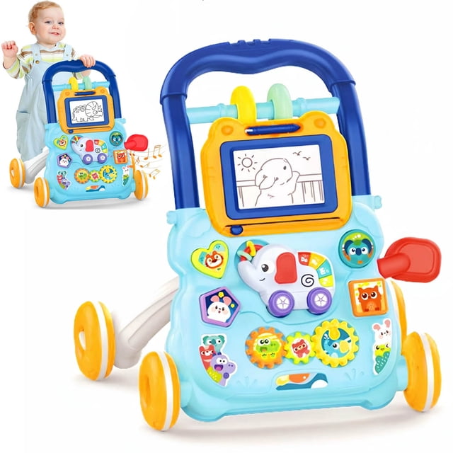 Petyoung SittoStand Learning Walker Baby Walker with Wheels, 2in1