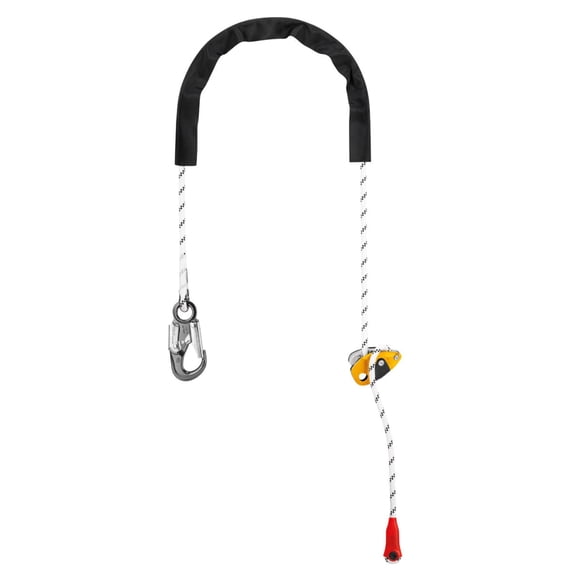 Petzl Adjustable Work Positioning Lanyard With Hook Connector With Protective Sheath (2 M), Ansi, Csa