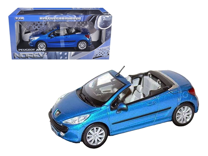 Peugeot 207CC Convertible Blue 1/18 Diecast Car Model by Norev