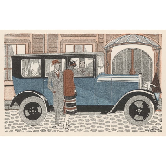Peugeot And Owners Poster Print By Mary Evans Picture Library (36 X 24)