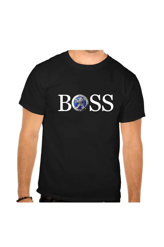 Peugeot B-SS Auto Logo car Schwarze T-Shirt vor Fun -964,