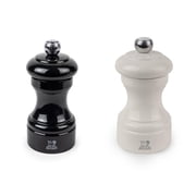 Peugeot Bistro Pepper and Salt Mill Set, 4in - Essential Kitchen Tools with Adjustable Grinding Precision, Beechwood Mills - Enhance Flavors in Everyday Cooking Black/Ivory